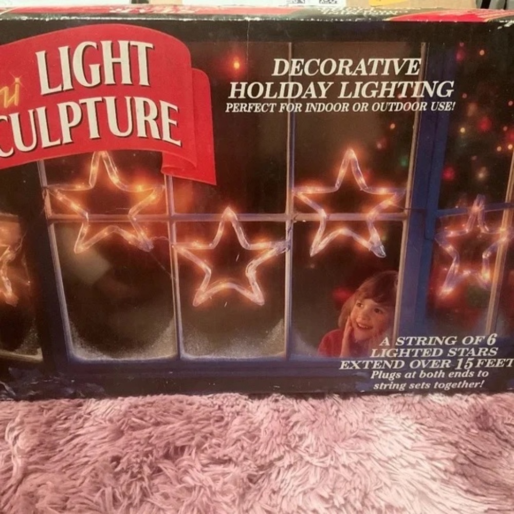 Mr.Christmas light sculpture string of 6 lighted stars